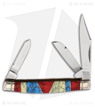 Rough Ryder Small Stockman Knife 3.25" Spectrum Stoneworx RR2408