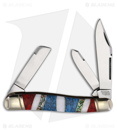 Rough Ryder Texas Stockman Knife 4.75" Spectrum Stoneworx RR2415