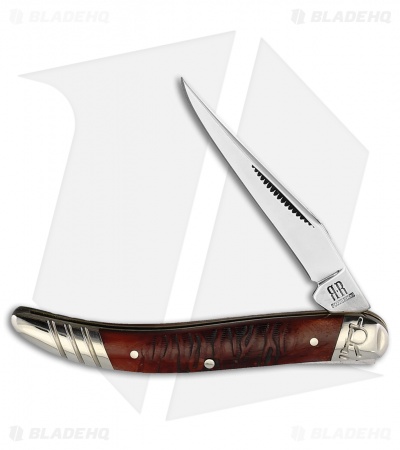 Rough Ryder Toothpick Knife 3" Tiger Striped Jigged Bone RR2221