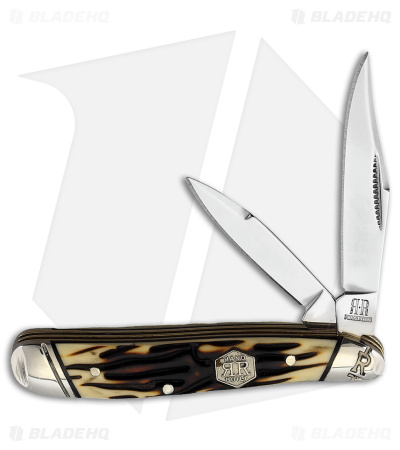 Rough Ryder Peanut Knife 2.75" Brown Synthetic Stag RR2372