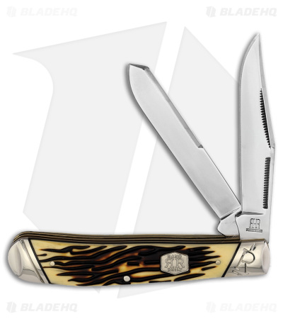 Rough Ryder Trapper Knife 4.12" Tuff Stag Synthetic RR2360