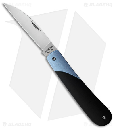 Rough Ryder Wharncliffe Knife 4" Black Aluminum RR2202