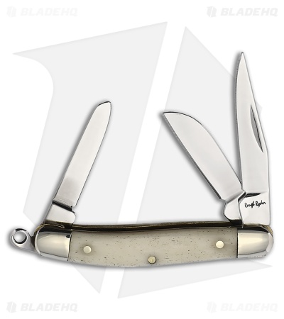 Rough Ryder Stockman Knife 2" White Smooth Bone RR2460