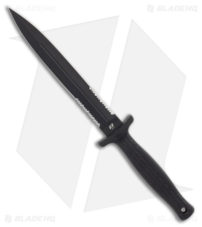 Schrade Needle Magnum Fixed Blade Black Rubberized Steel (6.00" Black)