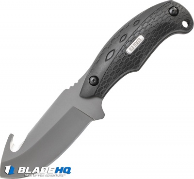 Schrade Old Timer Copperhead Guthook Fixed Blade Knife Black (3.6" Gray)