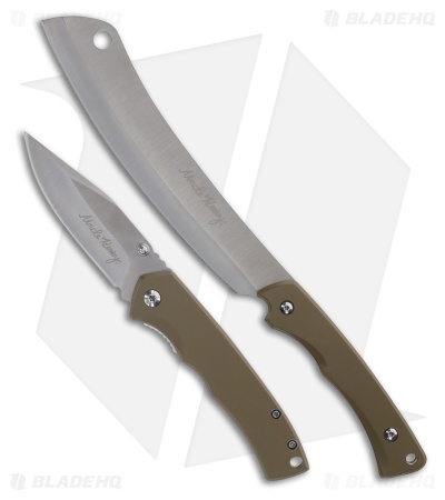 Schrade Uncle Henry 2 Pc. Gift Set Cleaver / Clip Point Tan ABS (Satin)
