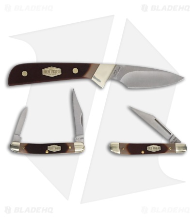 Schrade Old Timer 3 Piece Set Delrin Handle (1 Fixed / 2 Folder)