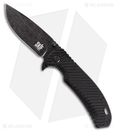 SKIF Knives Sturdy II Frame Lock Knife Black G-10 (3.8" Black SW)