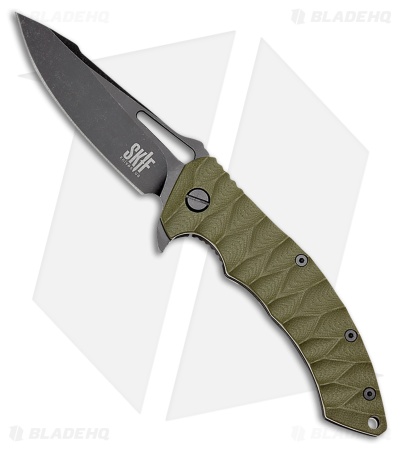 SKIF Knives Shark Frame Lock Knife OD Green G-10 (3.7