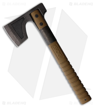 SOG Camp Axe w/ Molded Nylon Sheath Tan GRN (Black Stonewash)  SOGCH1003CP