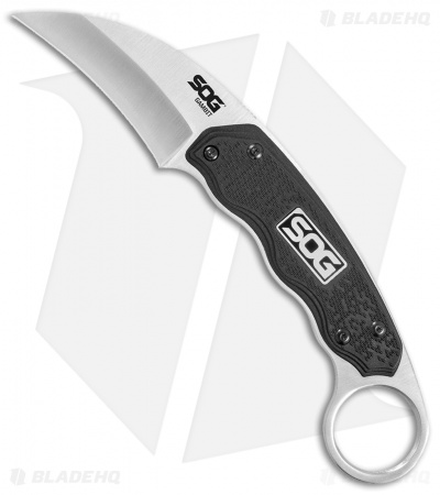 SOG Gambit Fixed Blade Knife Black GRN (2.6" Satin) SOGGB1001CP