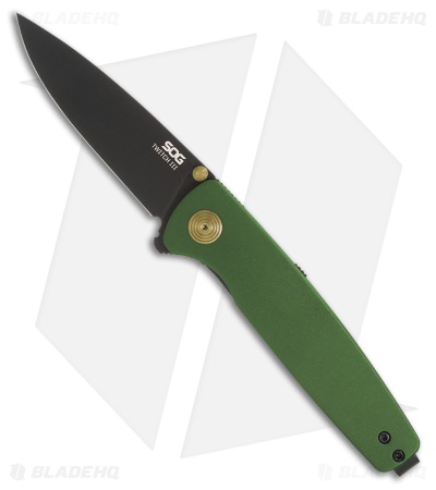SOG Twitch III Spring Assisted Knife Aluminum Green (3.1" Black)