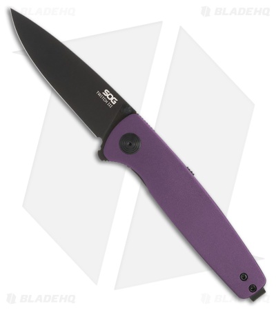 SOG Twitch III Spring Assisted Knife Aluminum Purple (3.1" Black)