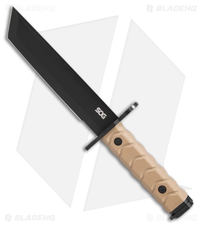 SOG BAR15T Combat Knife Fixed Blade Dark Earth G-10 (7.125 Black)