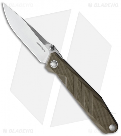SRM Knives 1158 Liner Lock Knife Tan G-10 (3.6" Satin)