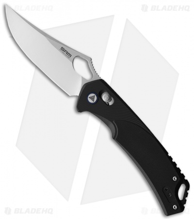 SRM Knives Ambi Lock Knife Black G-10 (3.5" Satin) 9201