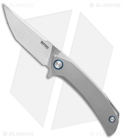 SRM Knives 7411-TZ Asika Small Frame Lock Knife Titanium (2.75" Satin)