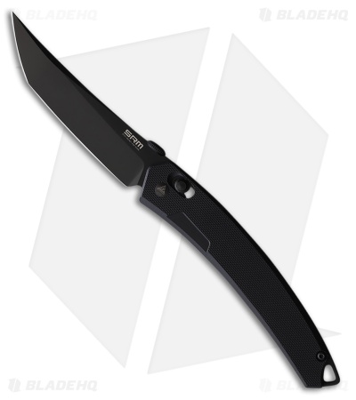 SRM Knives 9211 Ambi Lock Knife Black G-10 (3.5" Black)