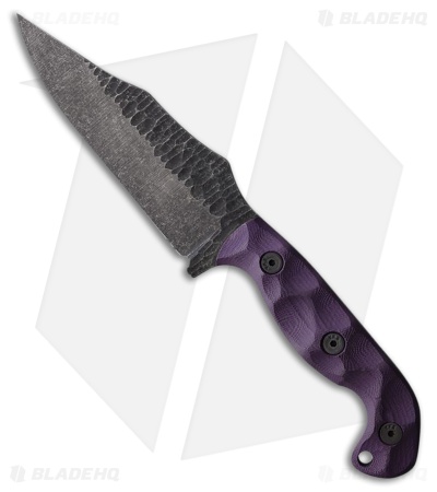 Stroup Knives TU1 Fixed Blade Knife Purple G-10 (4.5