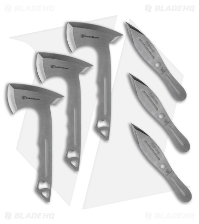 Smith & Wesson Throwing Combo Set - 3 Axes & 3 Knives with Sheaths