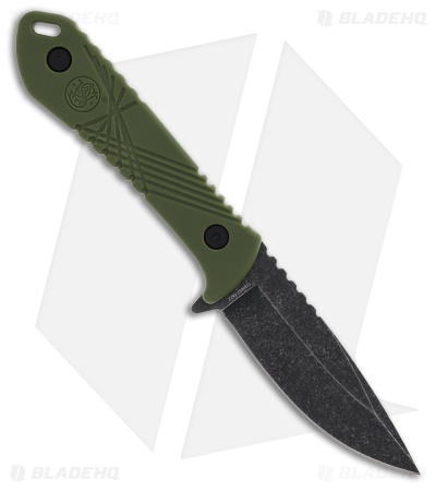 Smith & Wesson Full Tang Fixed Blade OD Green (3.25" Black Stonewash)