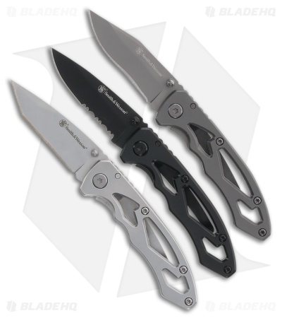 Smith & Wesson Framelock Combo 3 Pack (2.125" Satin, Black, & Ti Gray)