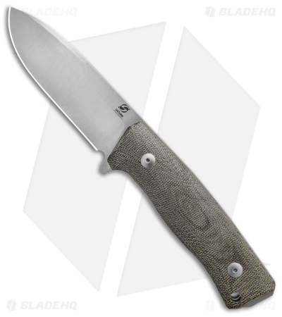 Saturn Knives Mimas Fixed Blade Knife Green Micarta (4.3" Satin)