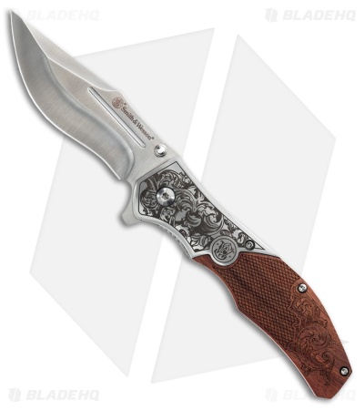 Smith & Wesson Unwavered Spring Assisted Knife Wood (3.25" Satin)