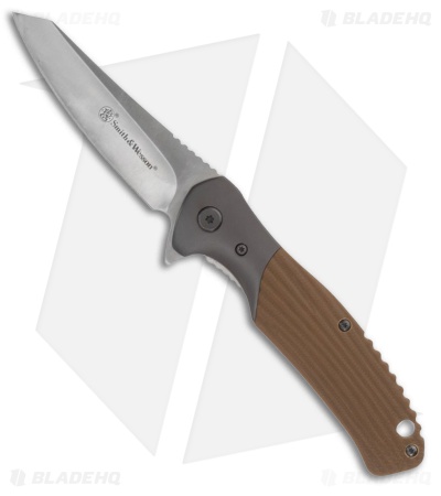 Smith & Wesson Stave Liner Lock Knife Natural Micarta (3" Satin)