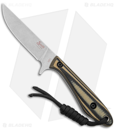 Smith & Sons Spur Fixed Blade Knife Black/Tan G-10  (3.37