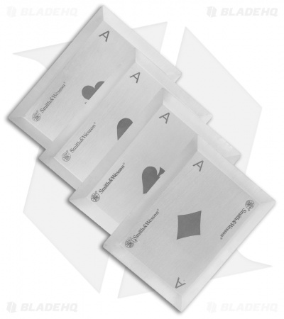 Smith & Wesson Bullseye Throwing Cards Stainless Steel (Satin)