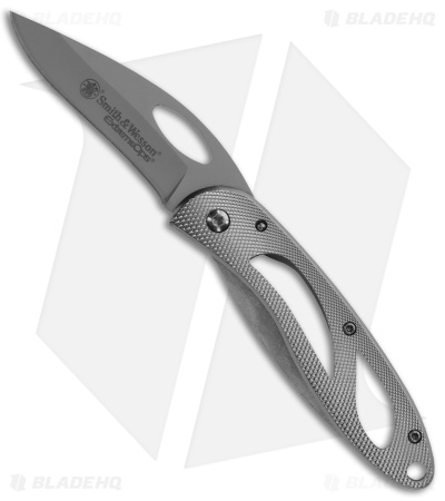 Smith & Wesson Extreme Ops Liner Lock Knife Silver Aluminum (2.75" Satin)