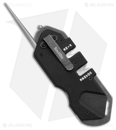 Smith's Sharpeners PP1 Tactical Sharpener - Black G-10 + Stainless Steel