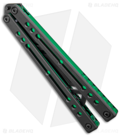 Squid Industries Nautilus Balisong Trainer Green Al-Blade HQ