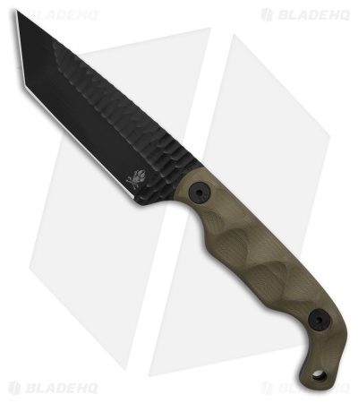 Stroup Knives Bravo 5 Tanto Fixed Blade Knife OD Green G-10 (3.5