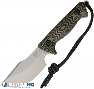 Treeman Combat Knives Path Finder Fixed Knife Green/Black Micarta (4.2" Gray)