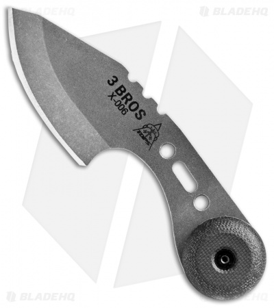 TOPS Knives 3 Bros. Combo Fixed Blade Knife Set Canvas Micarta (2.2" Tumbled)