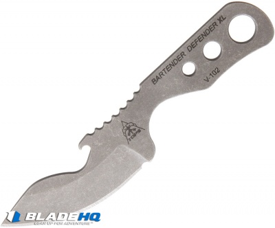 TOPS Knives Bartender Defender XL Fixed Blade Neck Knife (2.1" Stonewash)