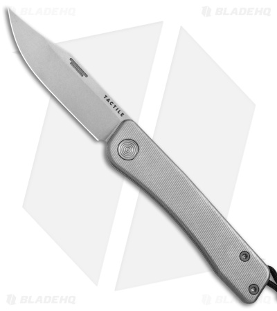 Tactile Knife Co. Bexar Slip Joint Knife Titanium (2.8" Stonewash MagnaCut)