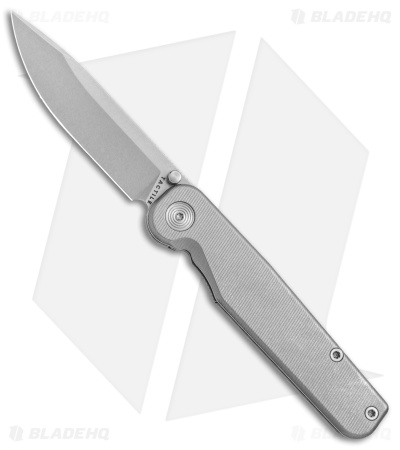 Tactile Knife Co. Rockwall Liner Lock Knife Titanium (3" Stonewash MagnaCut)