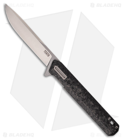 Tekto Knives F2 Bravo Liner Lock Knife Forged Carbon/Silver Accents (3.3" Satin)