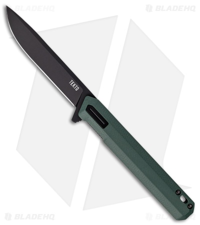 Tekto Knives F2 Bravo Liner Lock Knife OD Green G-10 (3.3