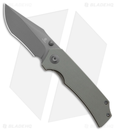 Tenable Knives Fermi Liner Lock Knife Light Sand G-10 (3.1" Gray TiCn)