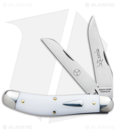 GEC #88 Tidioute Bayou Trapper Knife Yeti Ivory Acrylic (3" Satin)