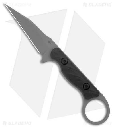 Toor Knives Jank Shank W Fixed Blade Knife Black/Gray G-10 (3" Phantom Gray)