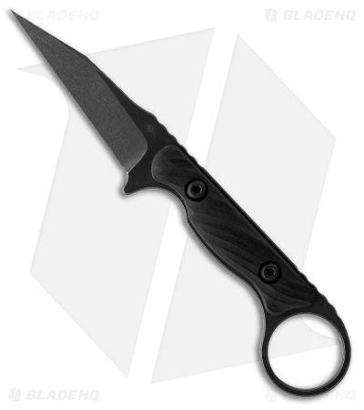 Toor Knives Jank Shank Outlaw Tactical Fixed Blade Knife Black Ebony (3" Black)