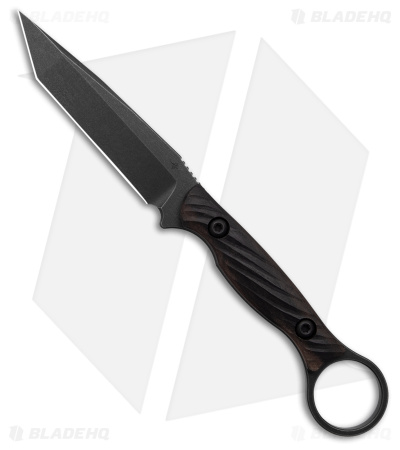 Toor Knives Serpent Fixed Blade Knife Outlaw Ebony Wood (3.9" Black)