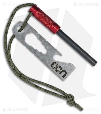 UCO Survival Fire Striker Red Alumnium Stainless Striker