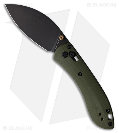 Vosteed Mini Nightshade Crossbar Lock Knife OD Green G-10 (2.6" Black Stonewash)