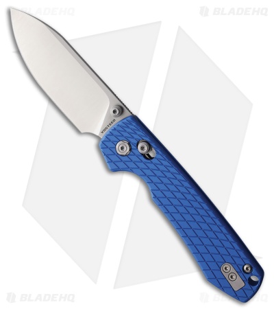 Vosteed Raccoon Crossbar Lock Knife Blue Aluminum (3.25" Satin) VOSA0512